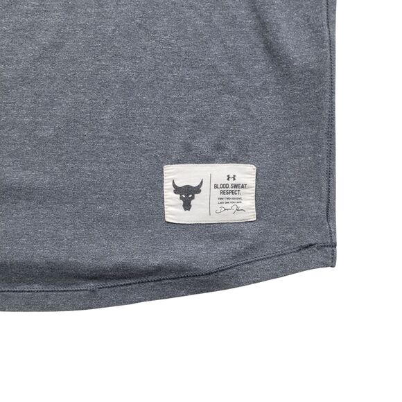 Under Armour Project Rock Henley Shirt Mens 2XL Gray 3/4 Sleeve Raglan - Picture 10 of 12